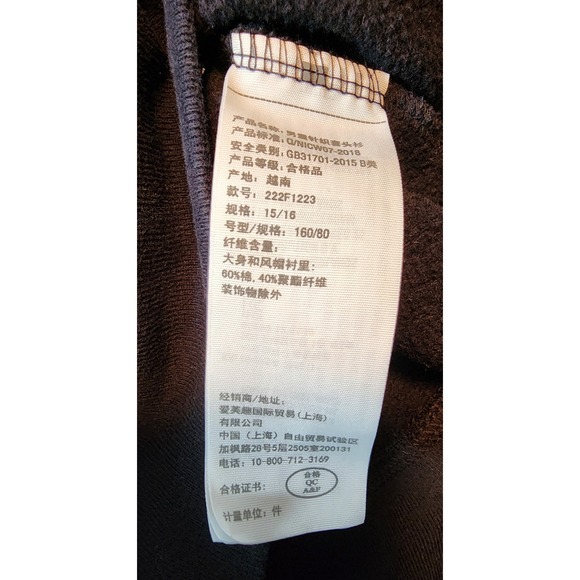 Abercrombie Kids Black Hoodie Neon Pink Logo Graphic Print Pullover Size 15 16 - Picture 6 of 11